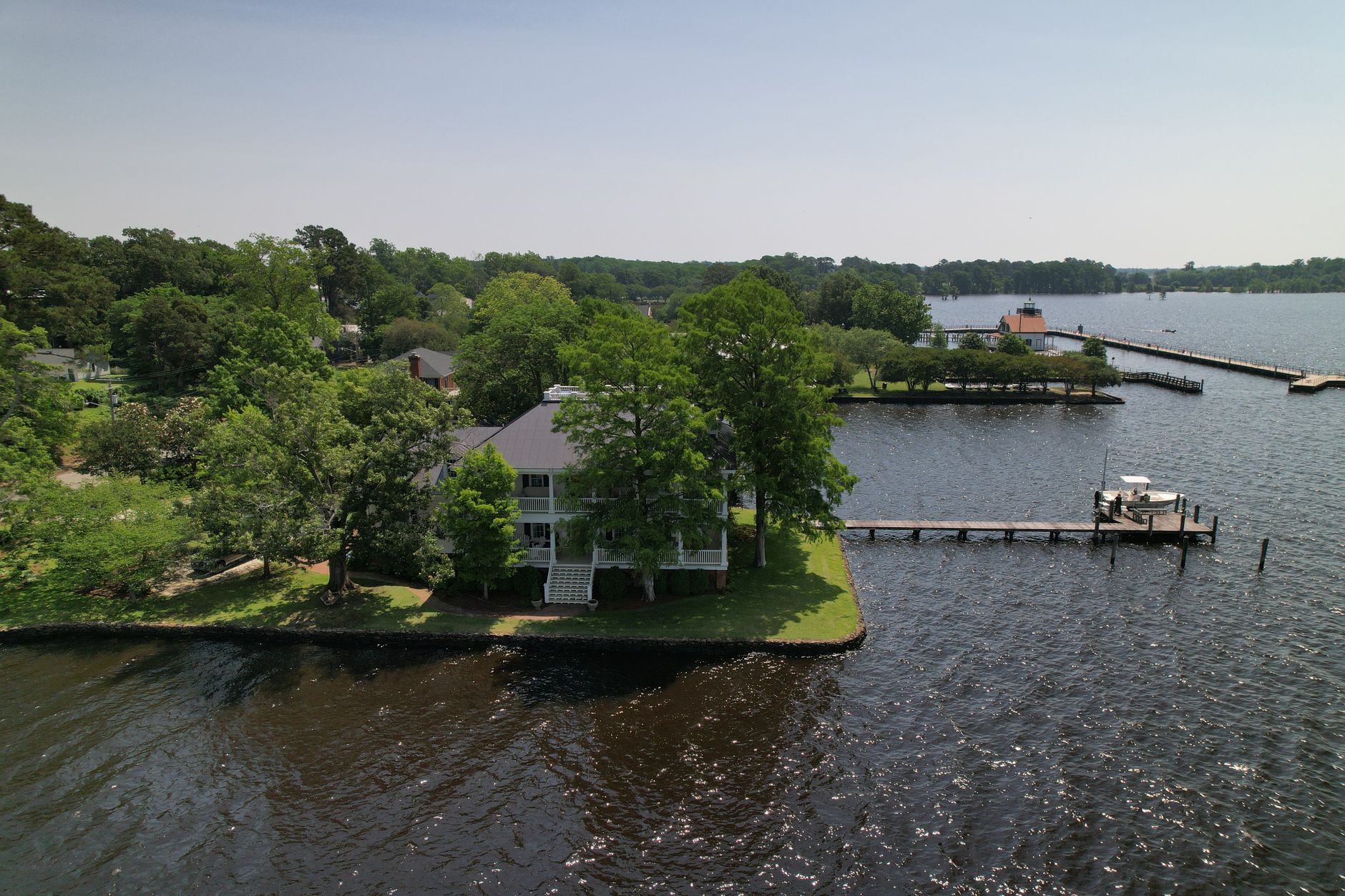 Coastal North Carolina waterfront property and dock