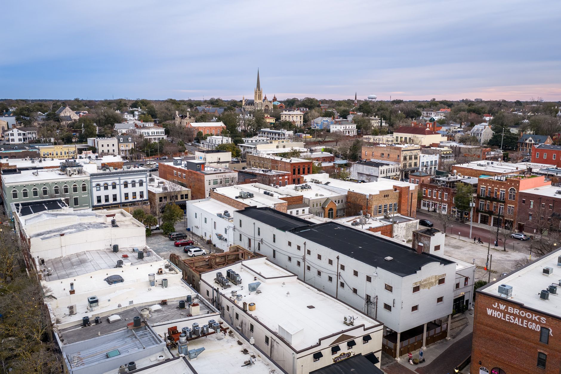 Historic Downtown Wilmington rooftops and church spires