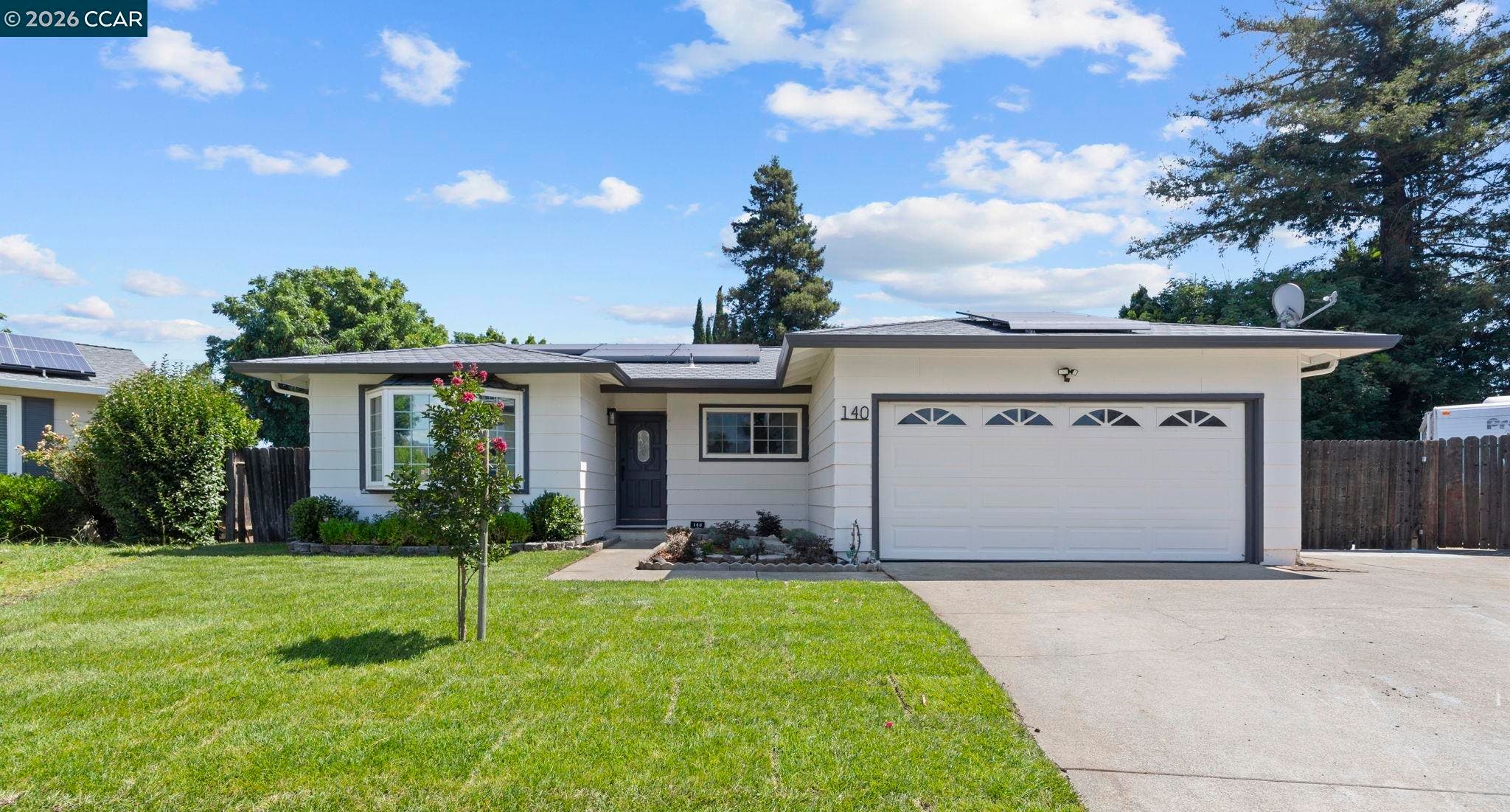 Single-story home at 140 Wayne Court in Vacaville