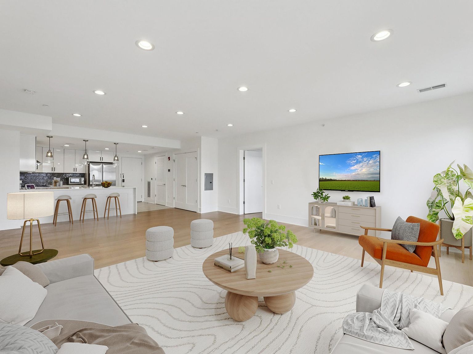 A bright, carefully presented home interior