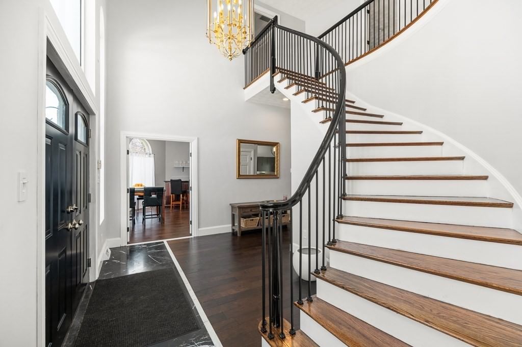 Curved staircase and entry at 20 Landers Road
