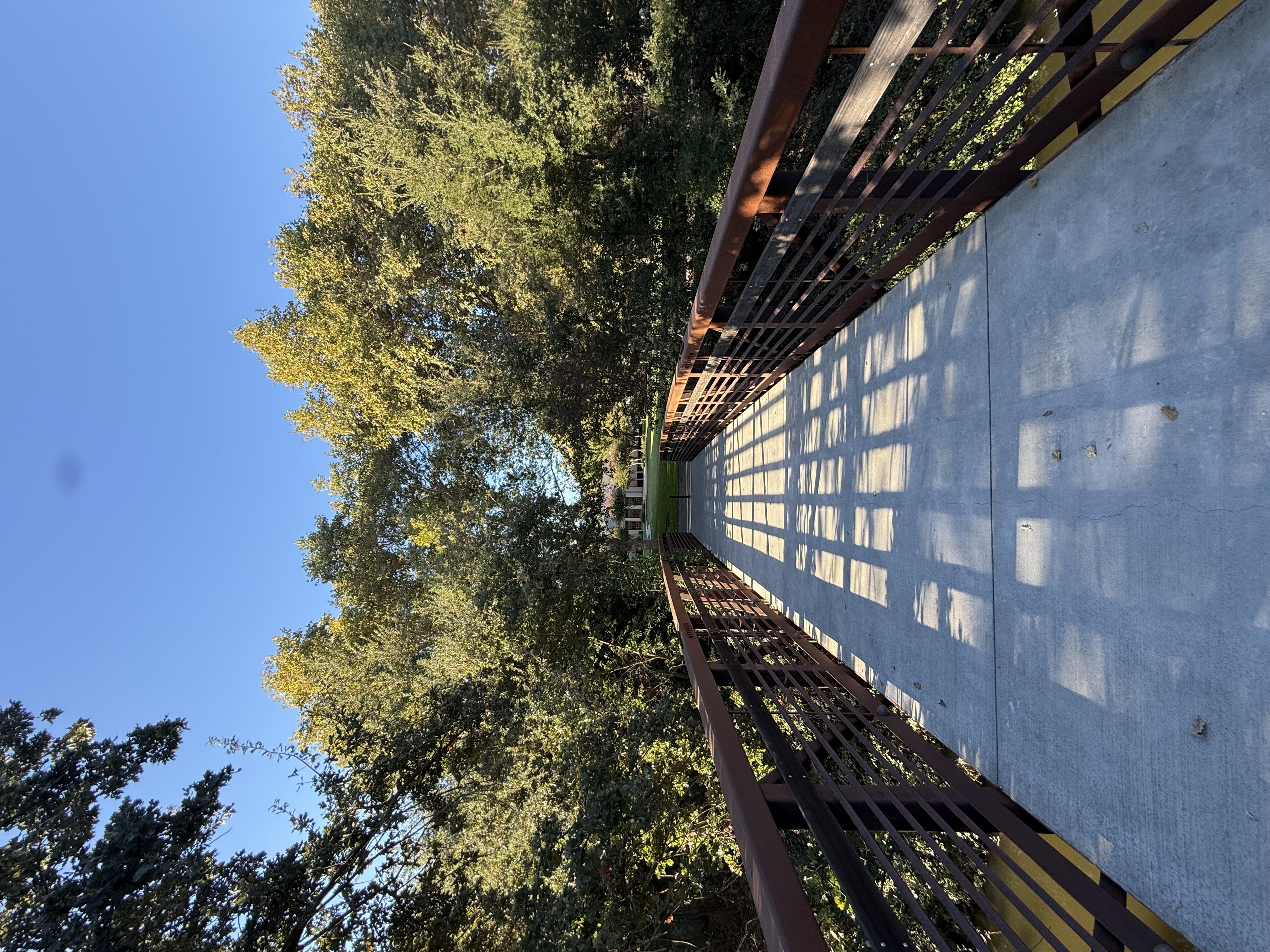 The walking bridge to Danville public library