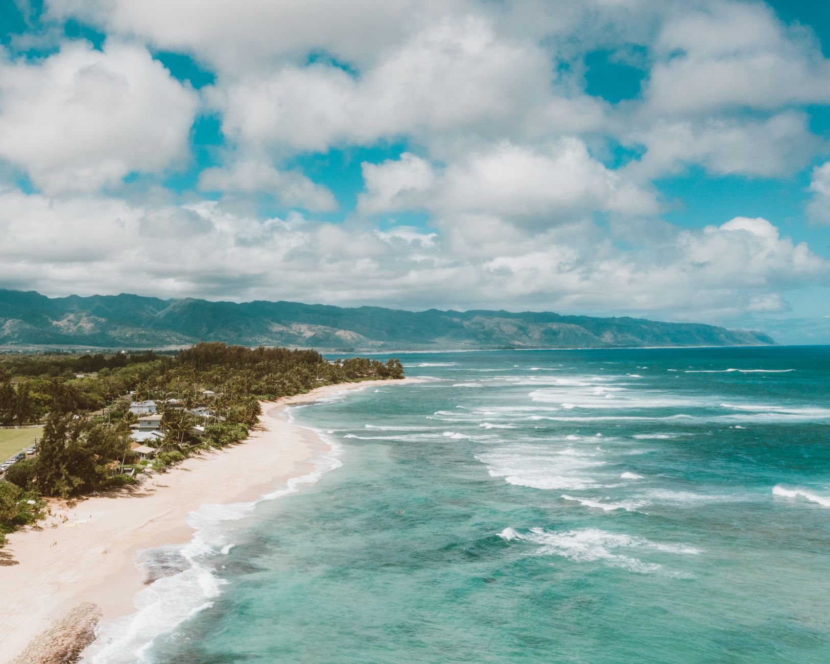 North Shore beach and turquoise ocean