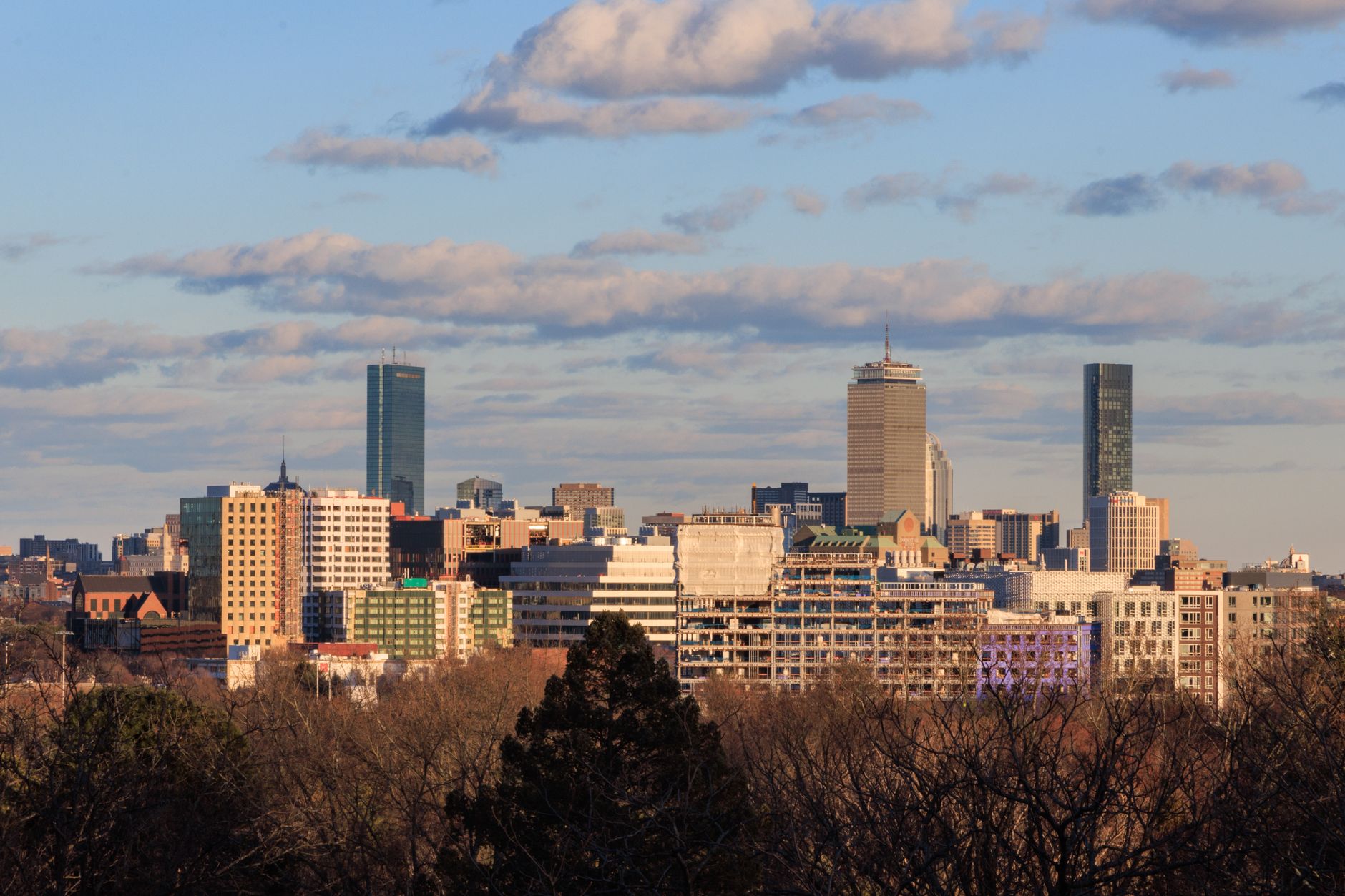 Cambridge skyline with Boston in the distance