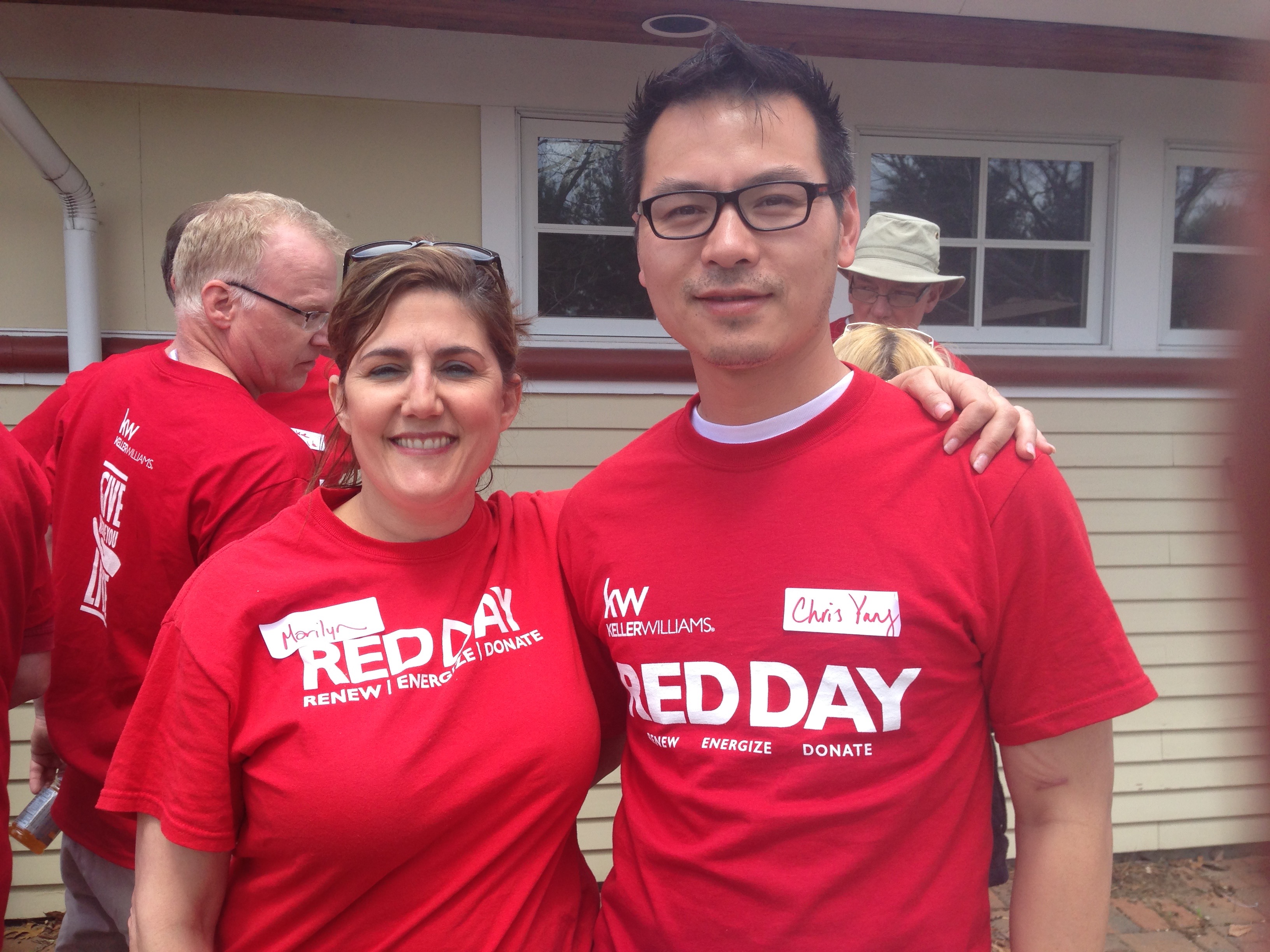 Chris Yang participating in a community volunteer day