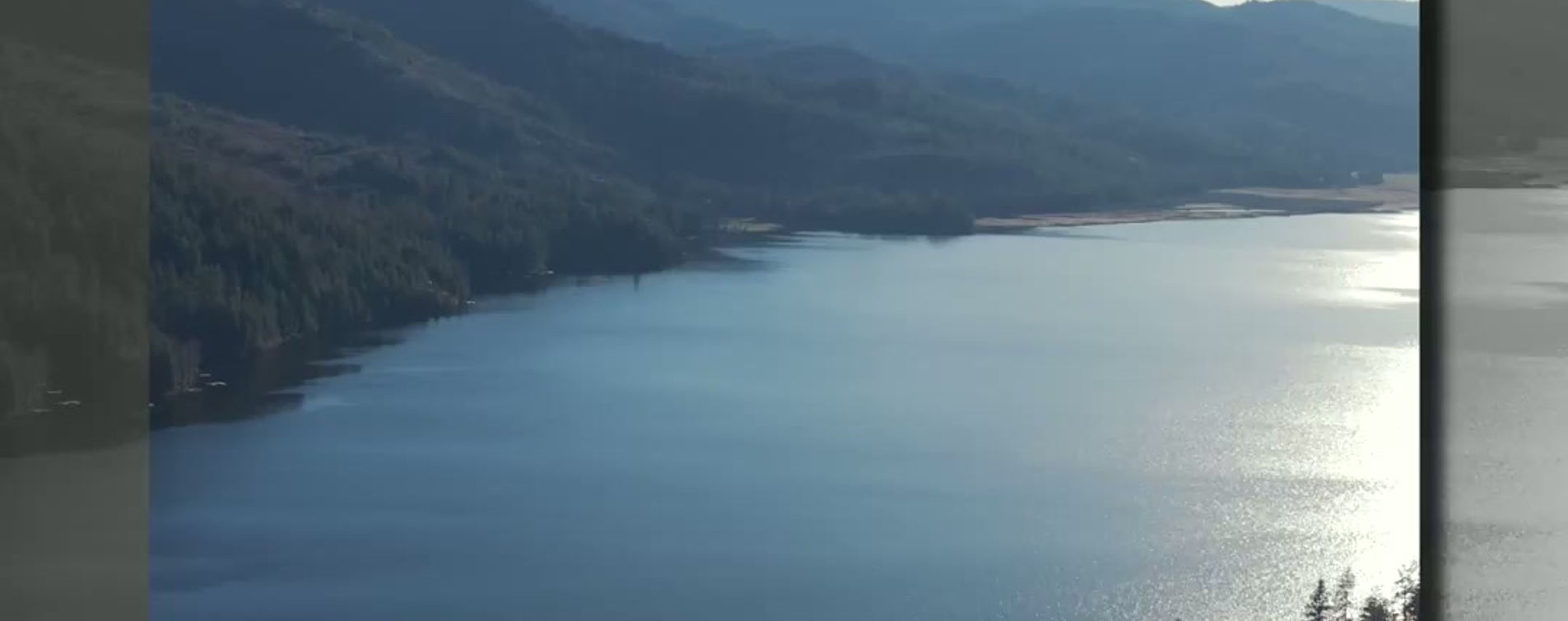 Lake and forested mountains in North Idaho