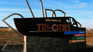 Welcome to Tri-Cities sign for Pasco, Kennewick, Richland, and West Richland