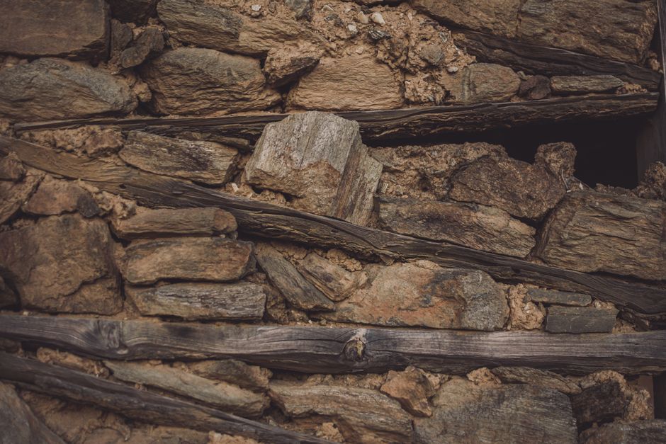 Stone and wood architectural detail representing home valuation preparation