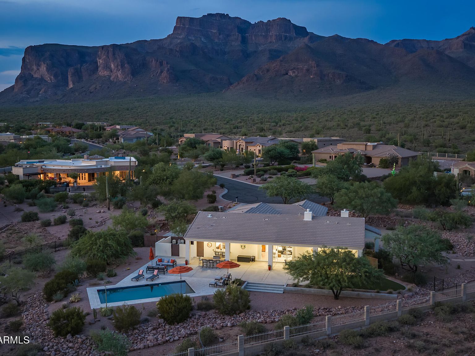 Mountain-view home and pool at 1414 S Morning Dove Court