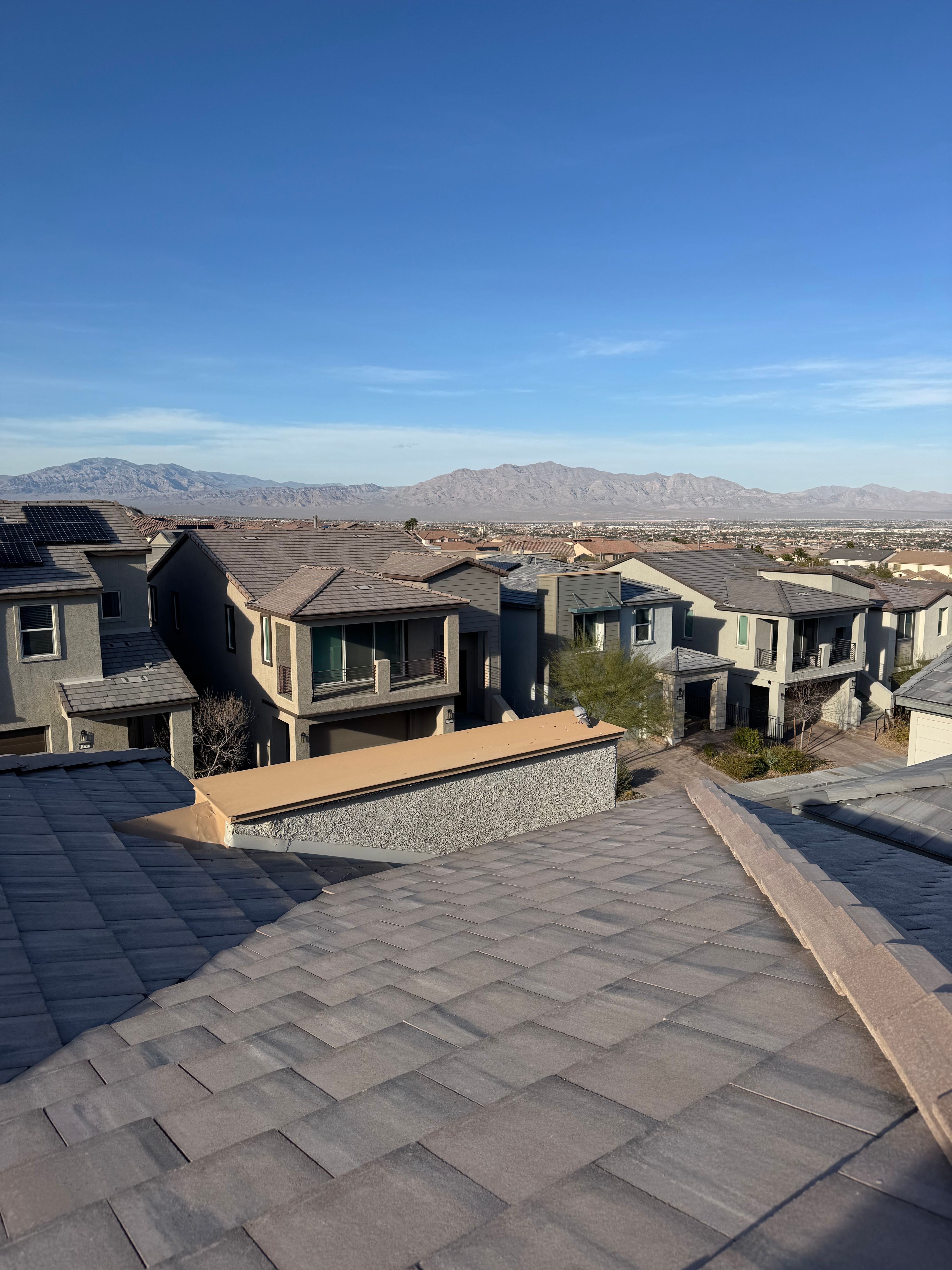 Summerlin homes framed by the Las Vegas Valley mountains